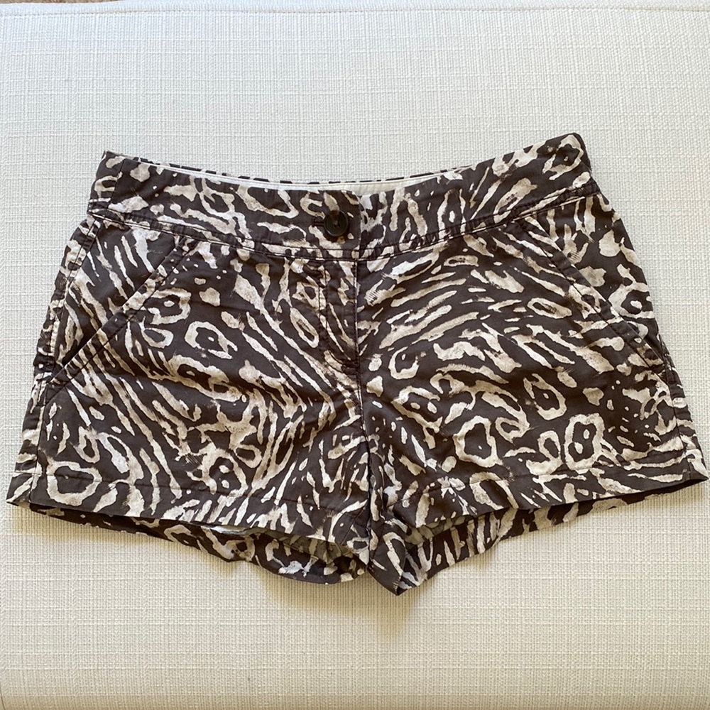 Ann Taylor LOFT Animal Print Shorts 0